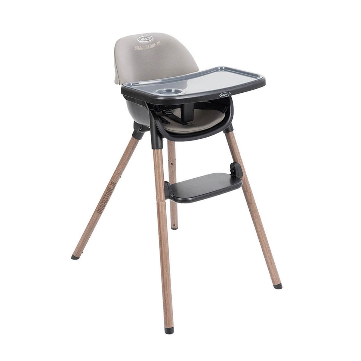 صندلی غذا گراکو مدل Presti Steeple Grey