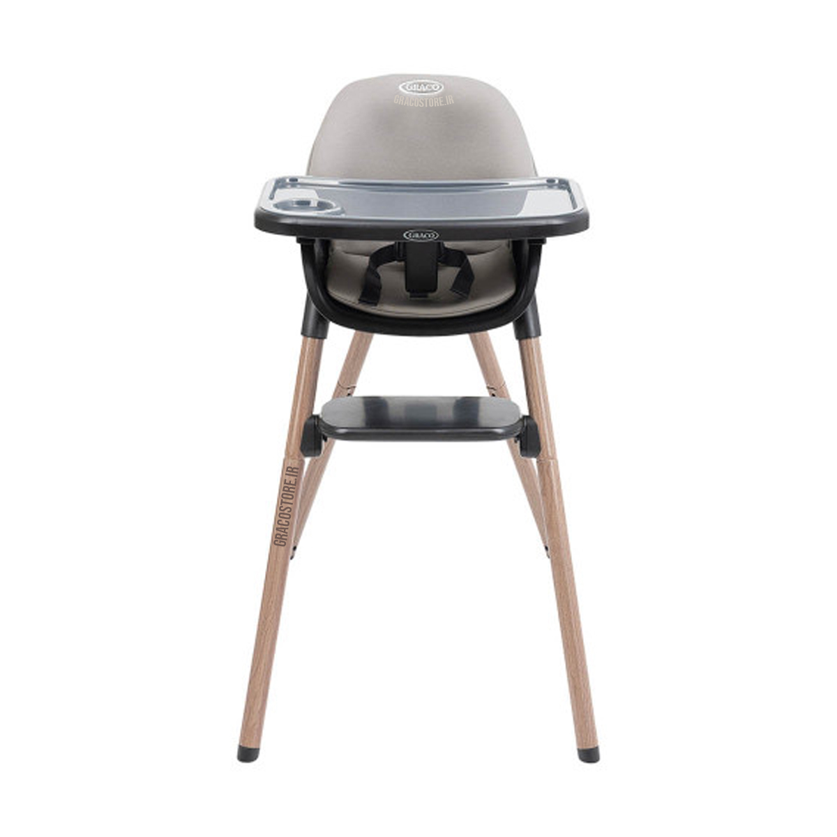 صندلی غذا گراکو مدل Presti Steeple Grey